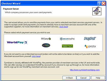 Automates connections to Worldpay, SECpay, SecureTrading, Nochex, PayPAl, Netbanx, Protx and any other provider 